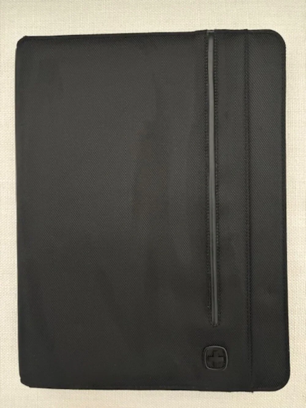 Wenger Swiss Army Black Portfolio with Zipper Closure